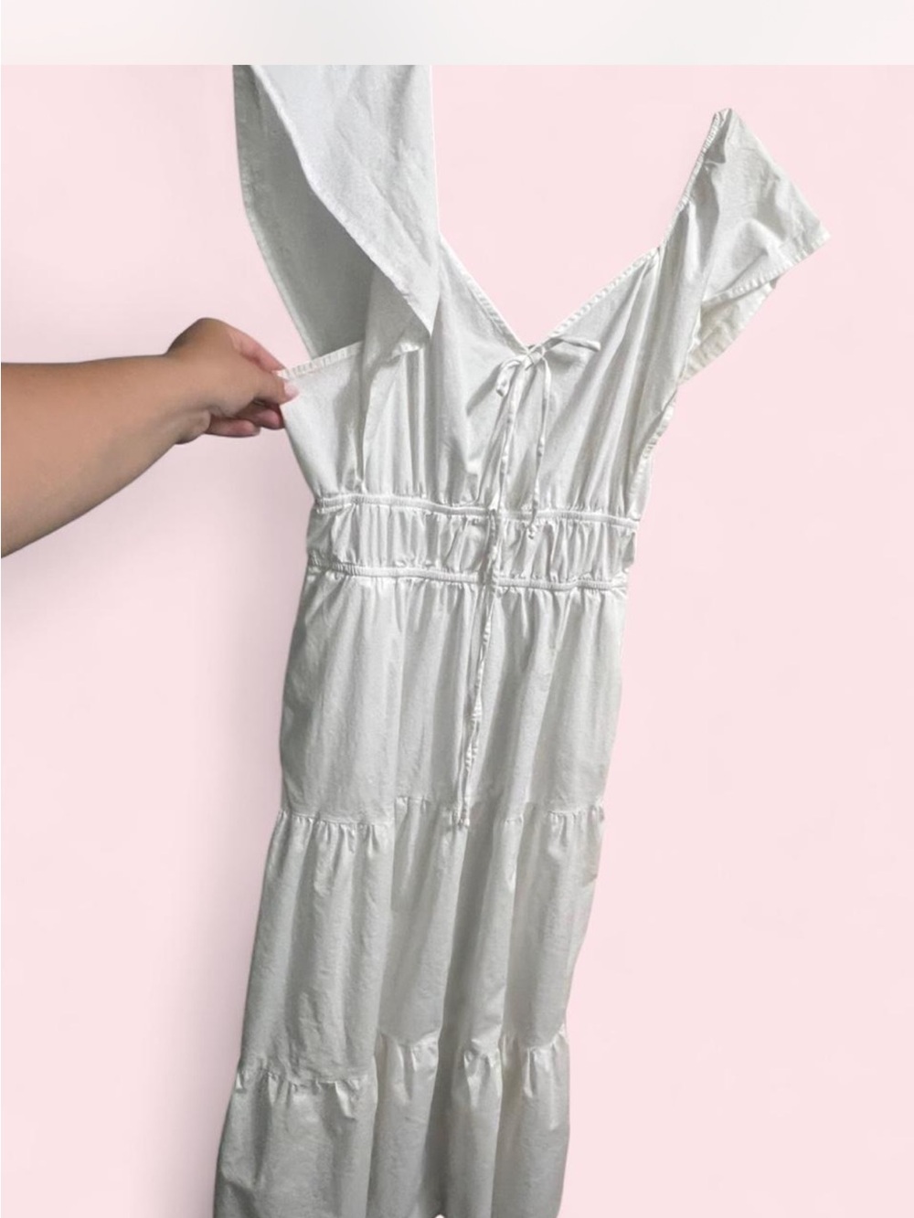 belk White Tiered Midi Dress